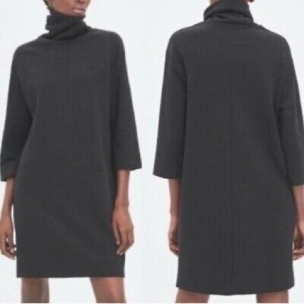 Zara knit turtleneck mini shift dress aritzia free people madewell mango